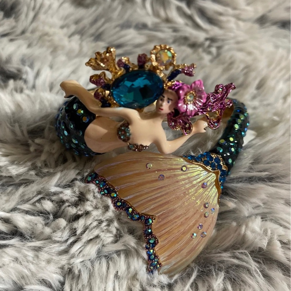 Betsy Johnson Mermaid Hinged Bangle Bracelet